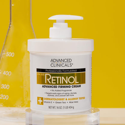 Advanced Clinicals Retinol Advanced Firming Cream 454 g jar - Advanced Clinicals Retinol Body Cream & Face Moisturiser 454