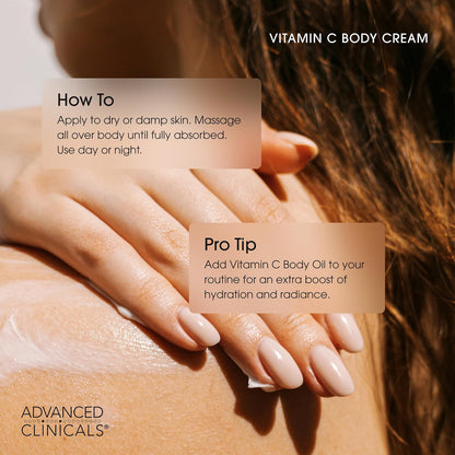 How to use Advanced Clinicals vitamin C body cream - Advanced Clinicals Vitamin C Brightening Body Cream 454 g, P