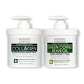 Advanced Clinicals Collagen Body Cream + Green Coffee Bean Oil Body Cream Set 454 g (16 oz) Each