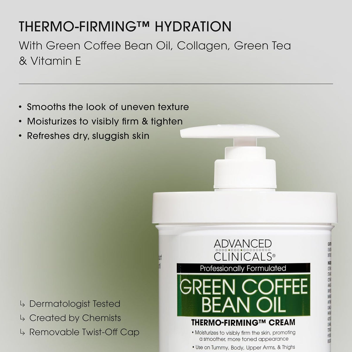 Advanced Clinicals Collagen Body Cream + Green Coffee Bean Oil Body Cream Set 454 g Each — alternate product view