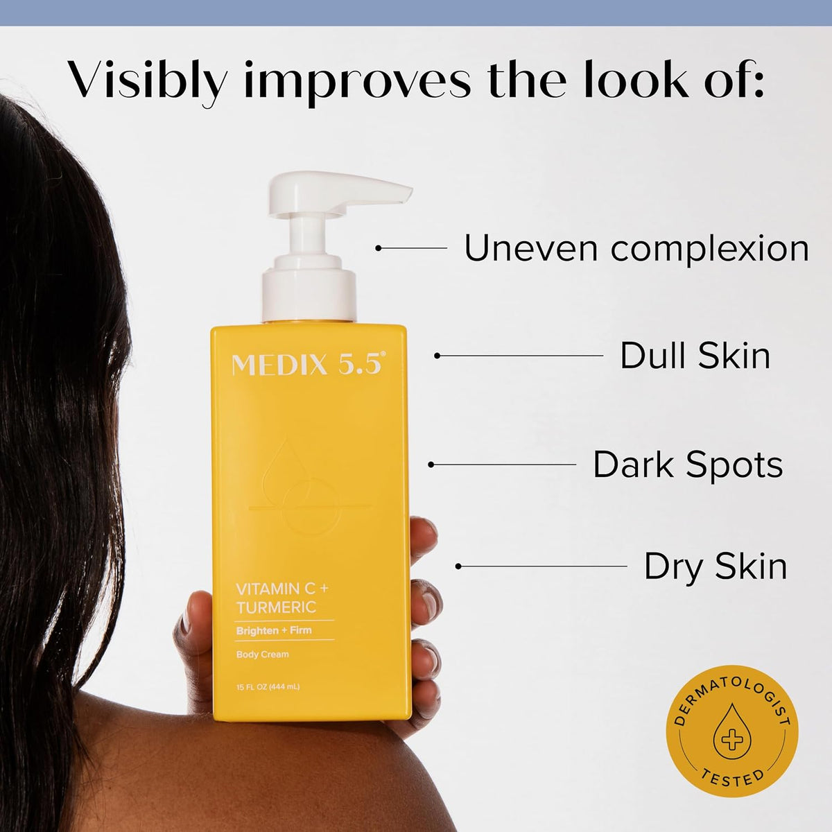 Medix 5.5 vitamin C and turmeric body cream: improves the look of dull skin and dark spots - Medix 5.5 Retinol + Ferulic Acid Body Cream & Vitamin C + Tu