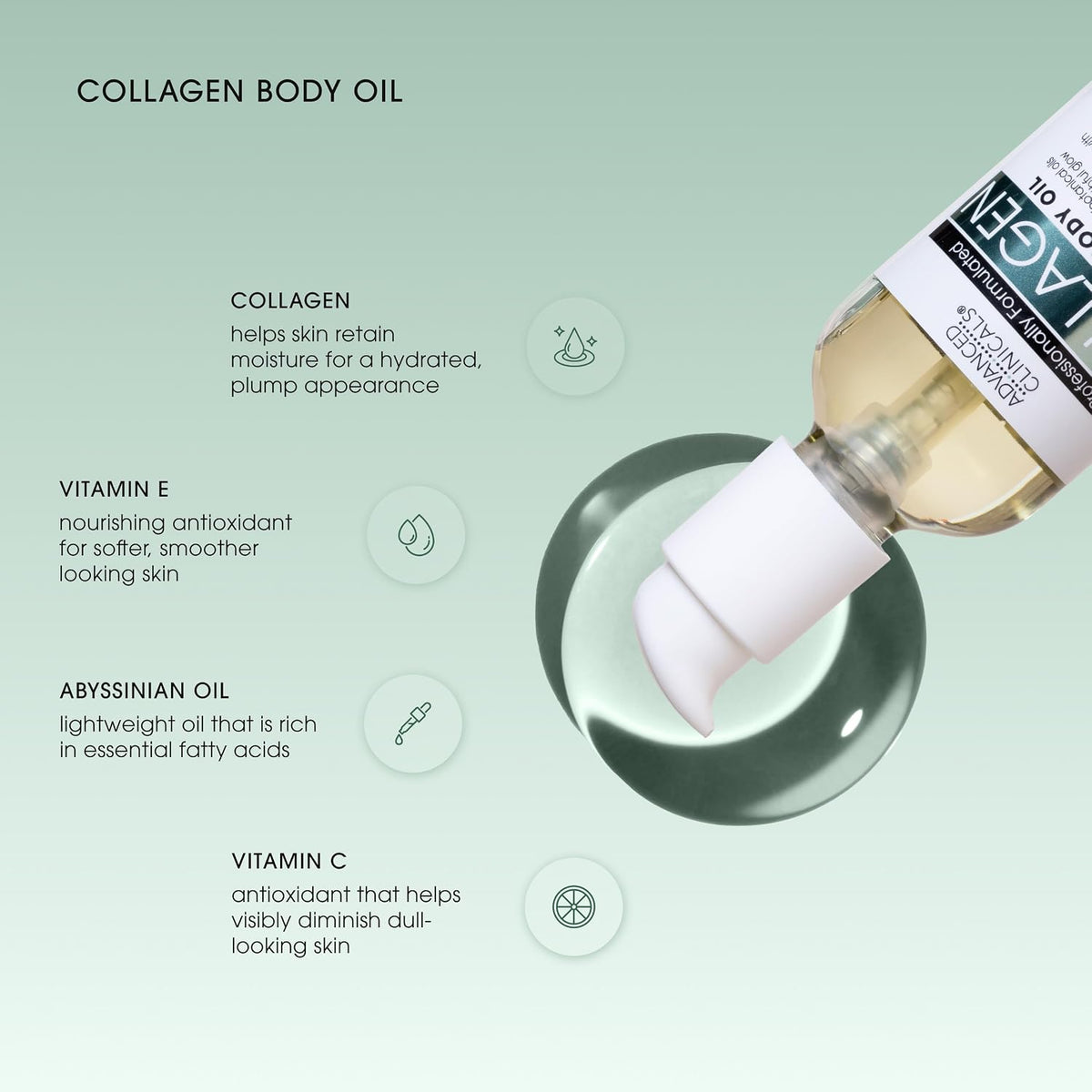 Collagen lifting body oil key ingredients and benefits - Advanced Clinicals Retinol Body Cream 454 g + Collagen Lifti