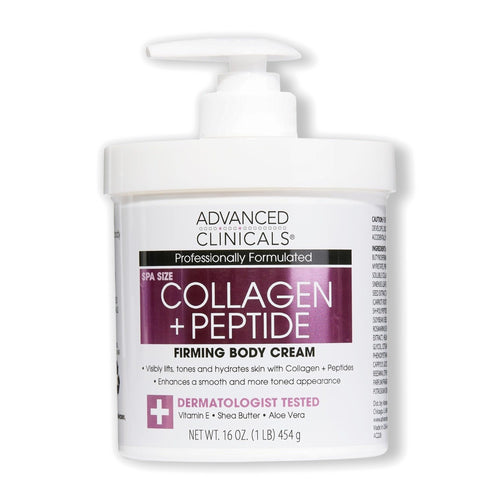 Advanced Clinicals Collagen + Peptide Firming Body Cream 454 g