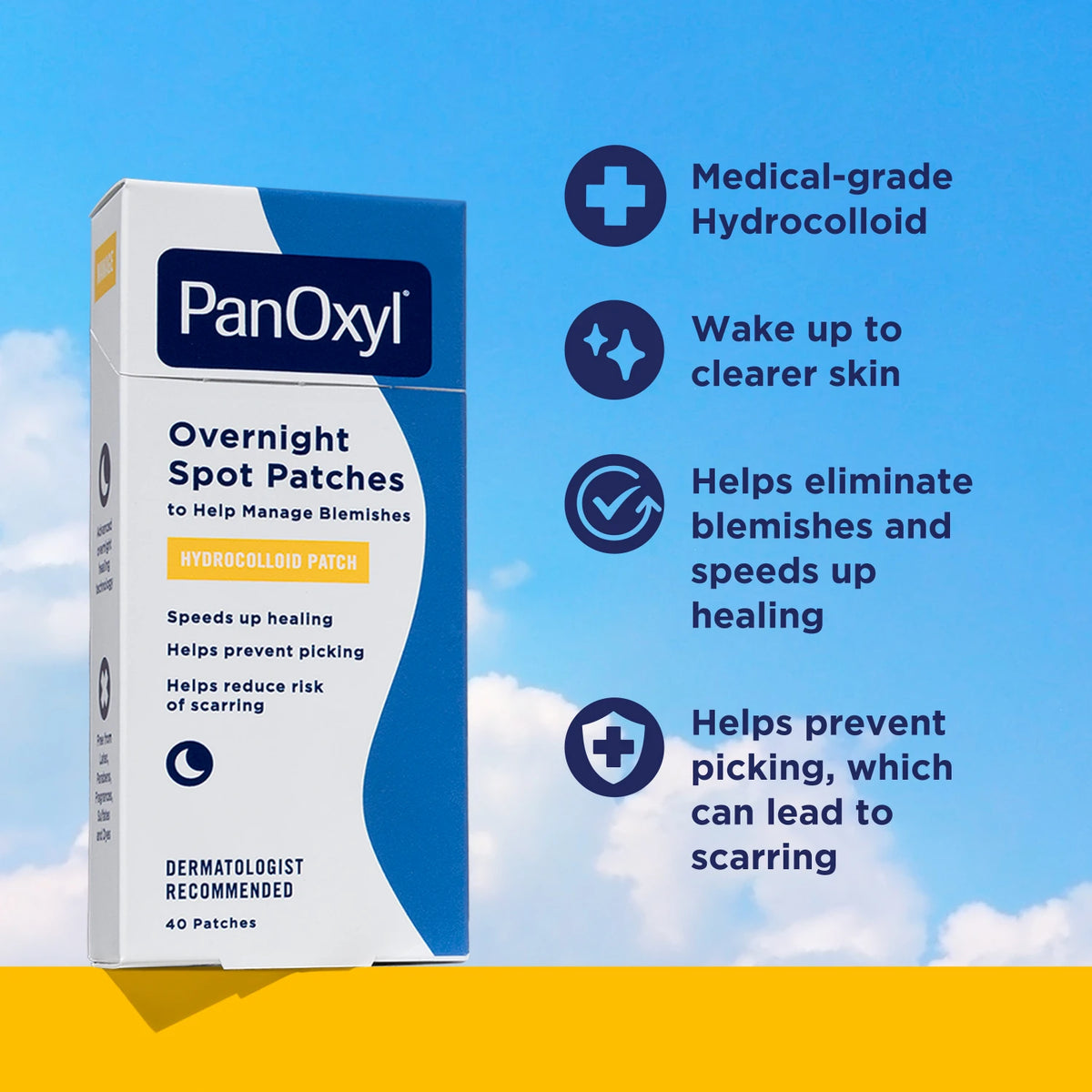 PanOxyl PM Overnight Hydrocolloid Spot Patches 40 Count