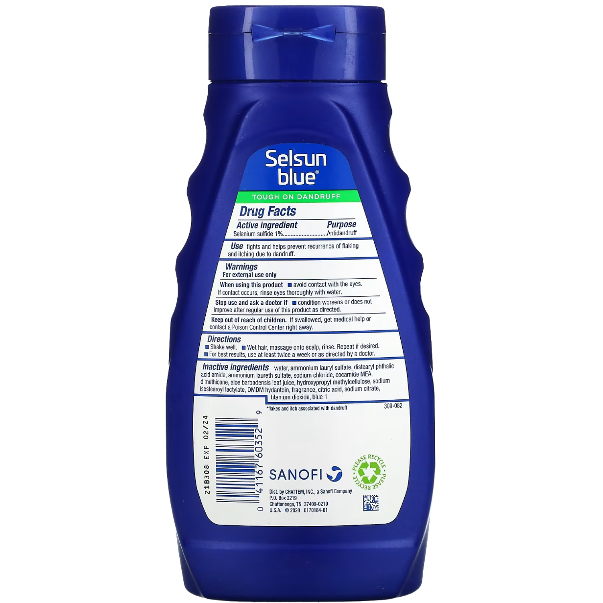 Selsun Blue, Antidandruff Shampoo, Moisturizing, 11 fl oz (325 ml)