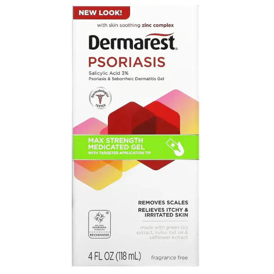 Dermarest, Psoriasis, Maximum Strength Medicated Gel, Fragrance Free, 4 fl oz - USA in UK