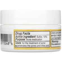De La Cruz Acne Treatment Ointment 10% Sulfur Maximum Strength 0.21 oz
