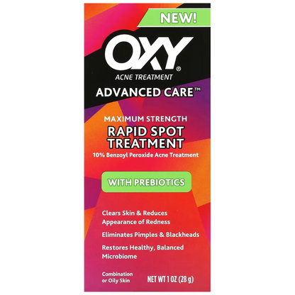 Oxy Skin Care, Advanced Care, Rapid Spot Treatment with Prebiotics, Maximum Strength, 1 oz (28 g)