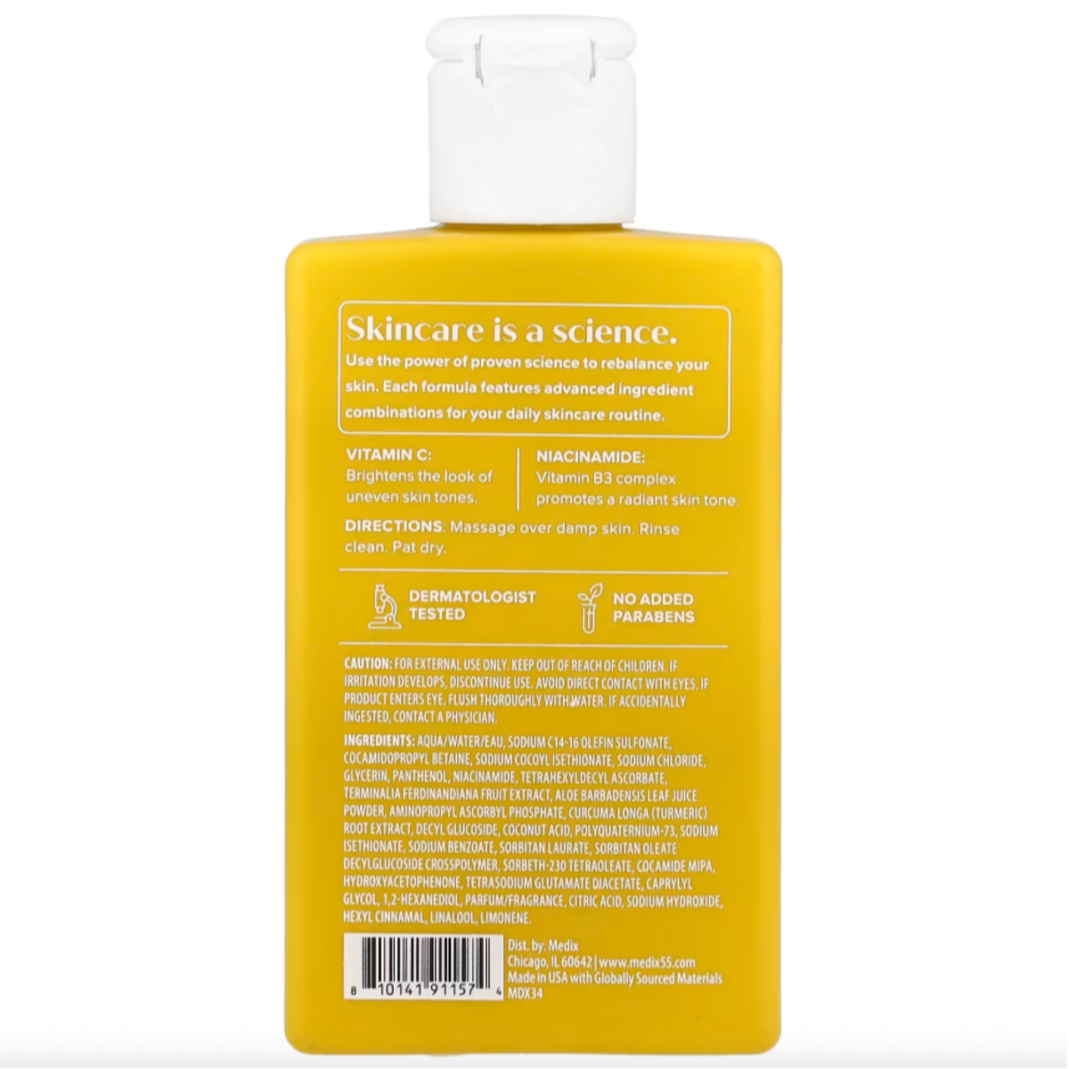 Medix 5.5 Vitamin C + Niacinamide Radiant Glow Body Wash 89 ml (3 fl oz) — alternate product view