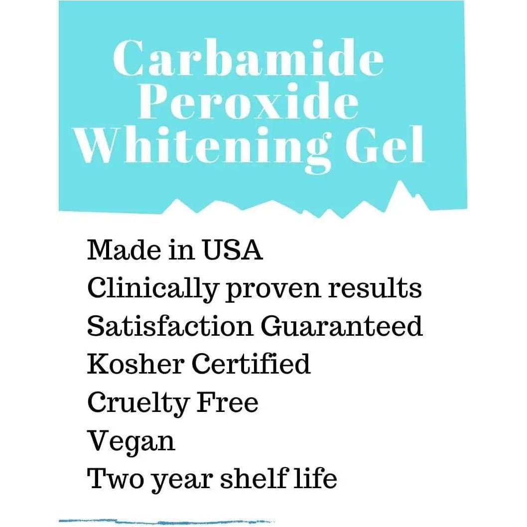 Teeth Whitening Gel 44% Carbamide Peroxide, 6 Tooth Bleaching Gel Syringes