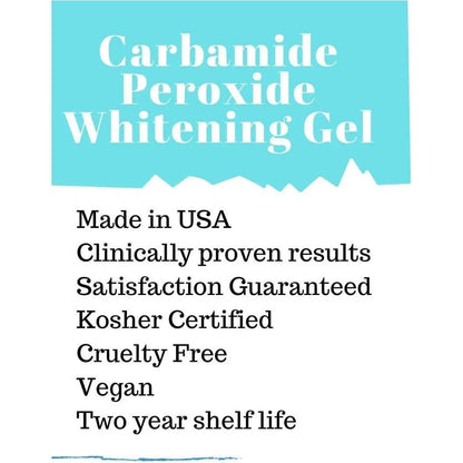 Teeth Whitening Gel 44% Carbamide Peroxide, 6 Tooth Bleaching Gel Syringes