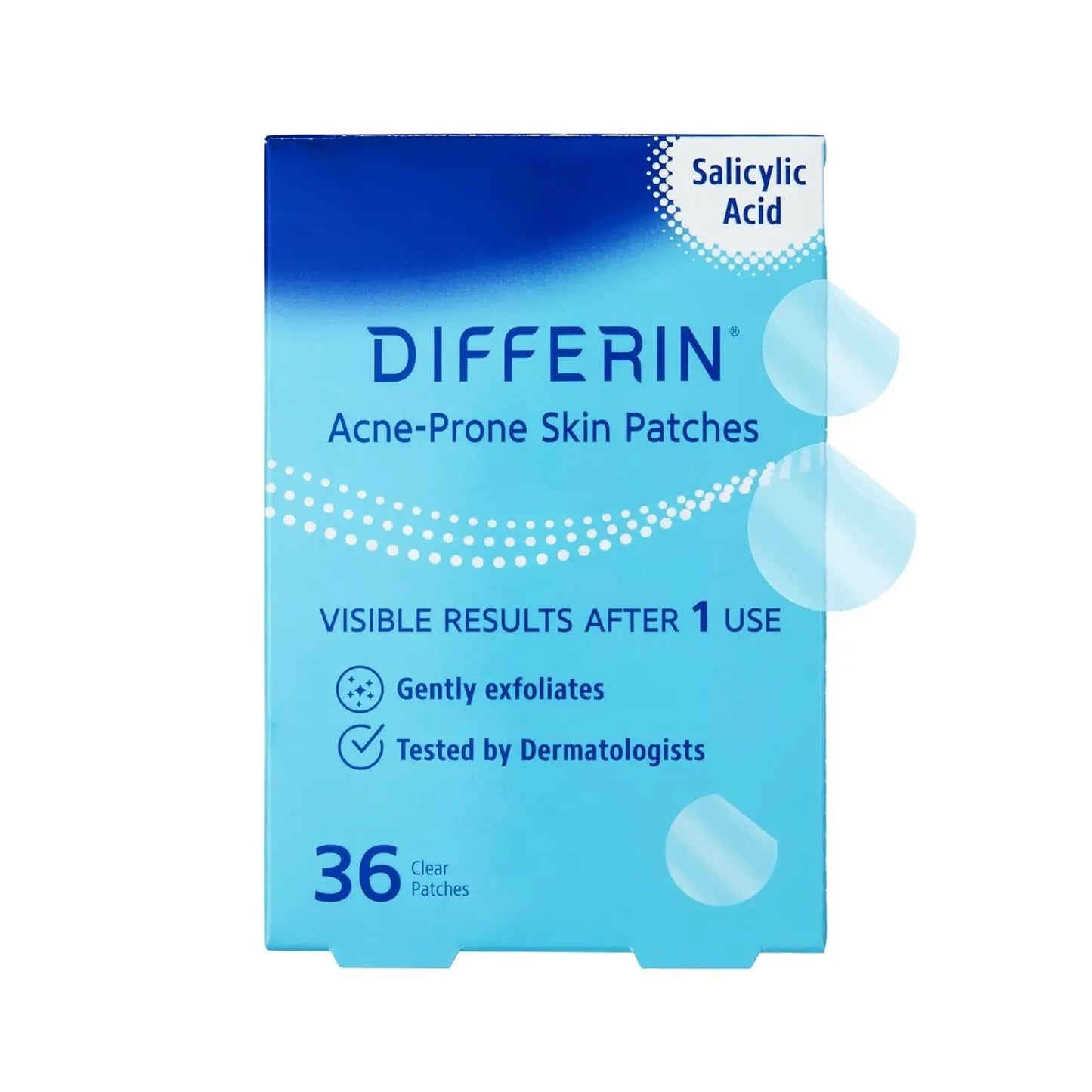 Differin Acne Patches, Pimple Patches for Acne Prone Skin, Formulated with Salicylic Acid and Centella, Fast Triple Action Power Patch for Day & Night, Dermatologist Tested, 36 Count​