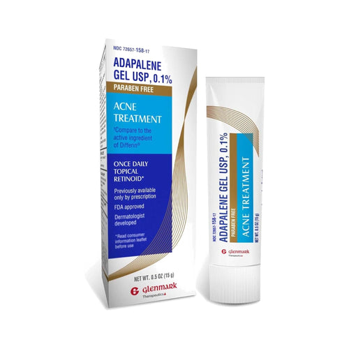 Glenmark Adapalene Gel 0.1% Acne Treatment — Paraben-Free Retinoid for Face | 15 g