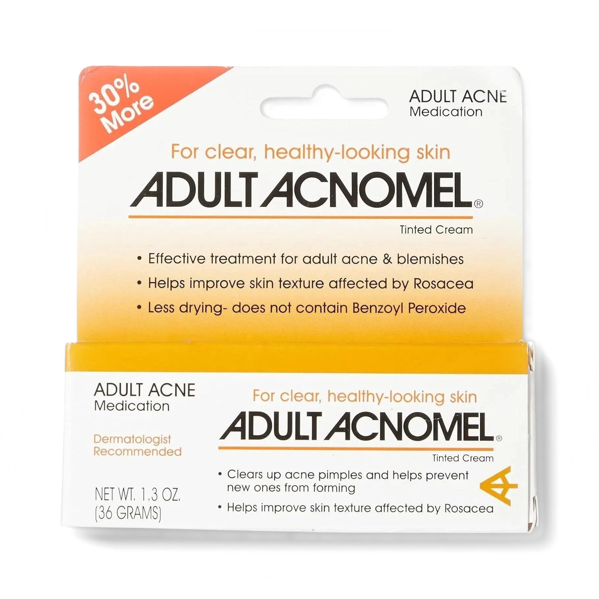 Adult Acnomel Acne Cream Resorcinol 2% + Sulfur 8% 36 g