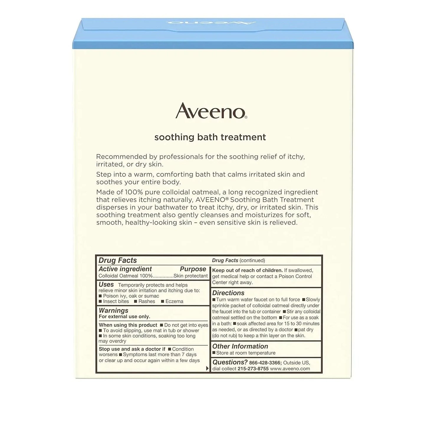 Aveeno 772-0188 Soothing Bath Treatment for Itchy, Irritated Skin, Pack of 8