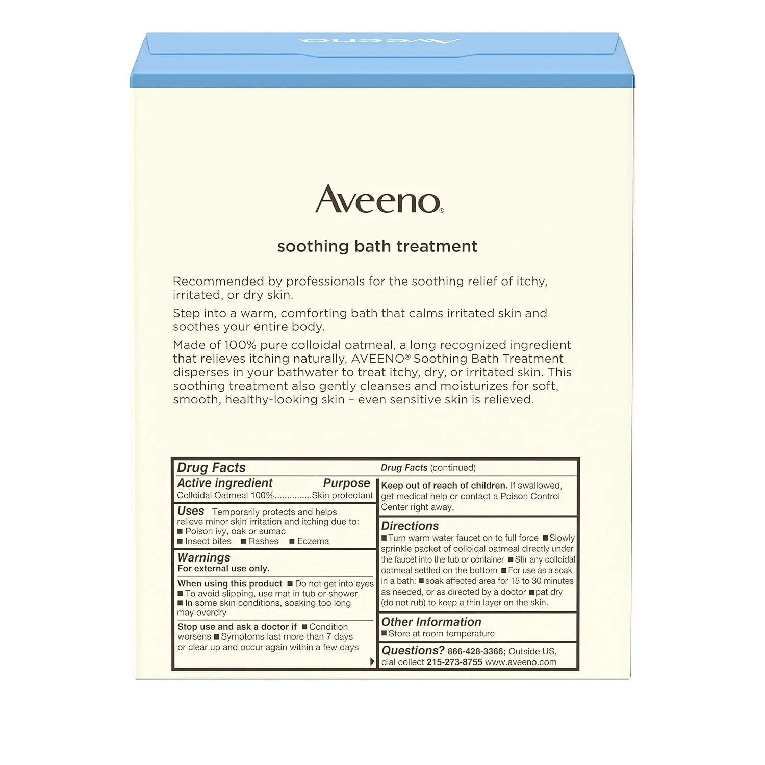 Aveeno 772-0188 Soothing Bath Treatment for Itchy, Irritated Skin, Pack of 8