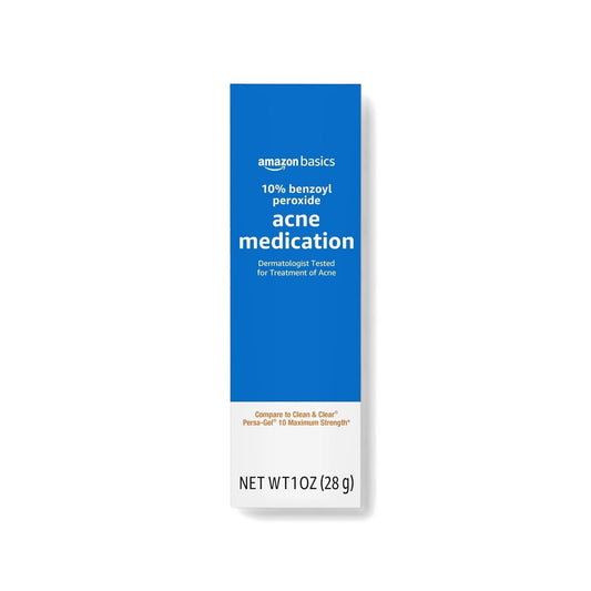 Amazon Basics Acne Treatment Gel 10% Benzoyl Peroxide 1 oz (28 g)