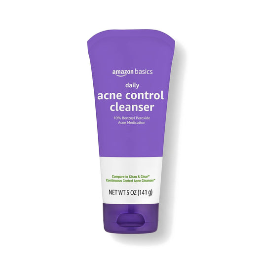 Amazon Basics Daily Acne Control Cleanser 10% Benzoyl Peroxide 5 oz (141 g)