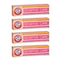Arm & Hammer Advance White Sensitive Toothpaste, 125 g (4.4 oz), Pack of 4