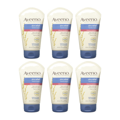 Aveeno Intense Relief Hand Cream, 99 g (3.5 oz), Pack of 6