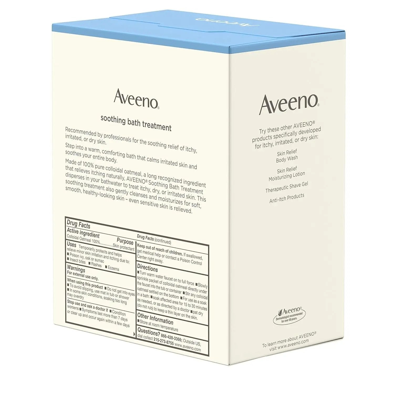 Aveeno 772-0188 Soothing Bath Treatment for Itchy, Irritated Skin, Pack of 8