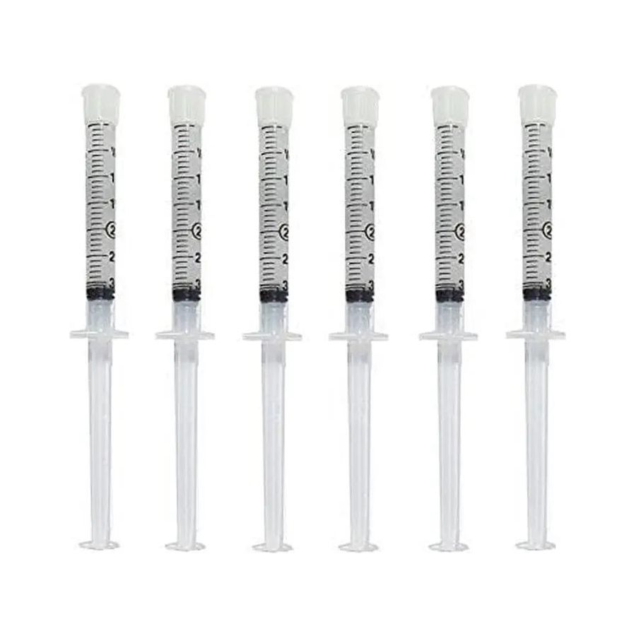 Teeth Whitening Gel 44% Carbamide Peroxide, 6 Tooth Bleaching Gel Syringe Dispensers 6 Pcs