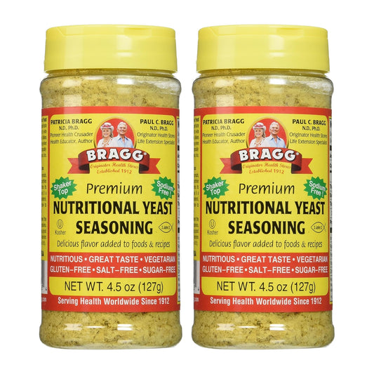 Bragg Nutritional Yeast Seasoning 128 g (4.5 oz), Pack of 2