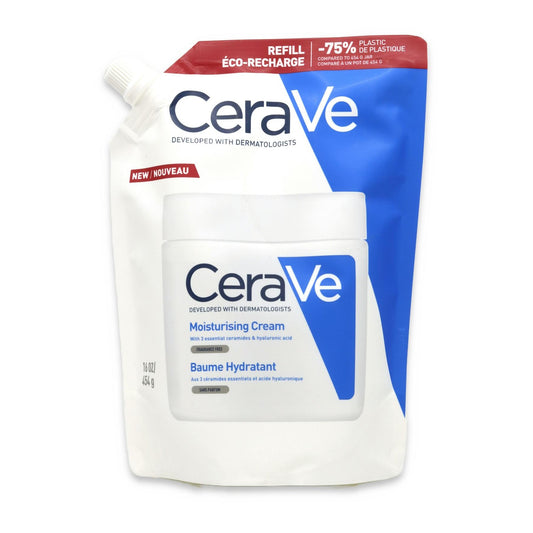 CeraVe Moisturising Cream 454 g refill pouch - front