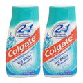 Colgate 2 in 1 Toothpaste and Mouthwash, Whitening Icy Blast 130 g (4.6 oz), Pack of 2