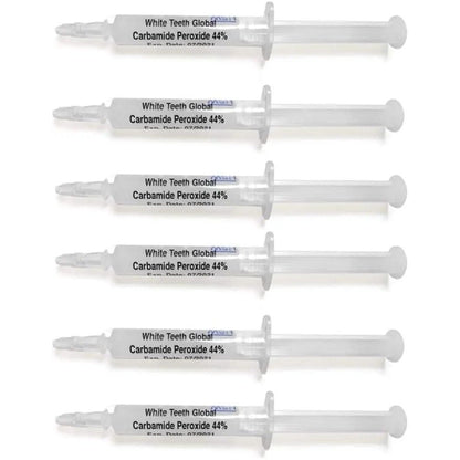 Teeth Whitening Gel 44% Carbamide Peroxide, 6 Tooth Bleaching Gel Syringes