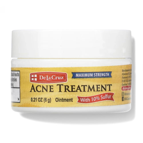 De La Cruz Sulfur 10% Acne Treatment Ointment 0.21 oz (6 g)