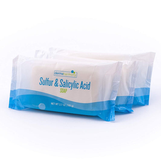 DermaHarmony Sulfur + Salicylic Acid Soap 3.7 oz - Pack of 3