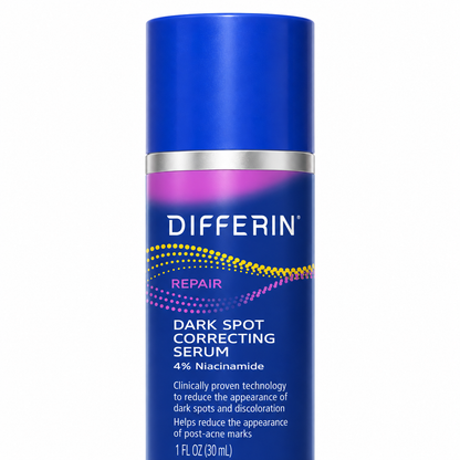 Differin Dark Spot Correcting Serum 4% Niacinamide 30 ml - Front of product container bottle