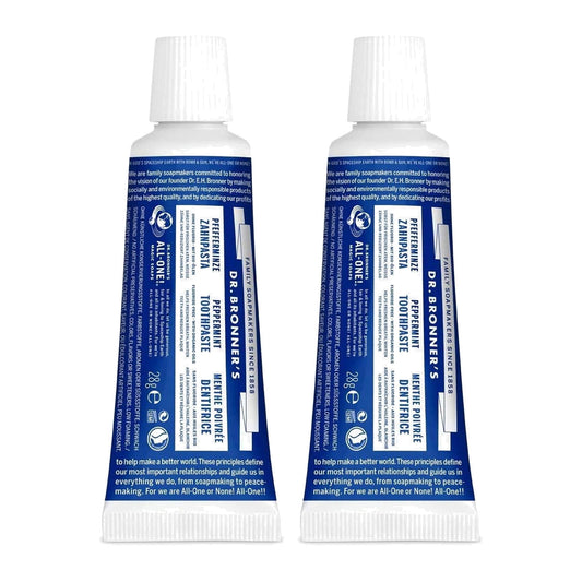 Dr. Bronner's Peppermint Toothpaste 142 g (5 oz), Pack of 2
