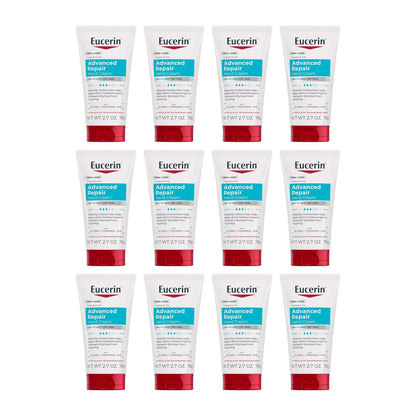 Eucerin Advanced Repair Hand Cream with 5% Urea, 77 g (2.7 oz), Pack of 12