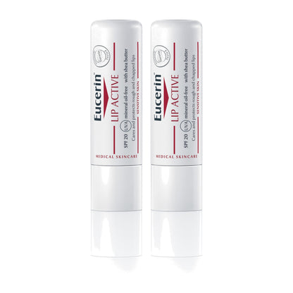 Eucerin Lip Active SPF 20 Lip Balm, Pack of 2