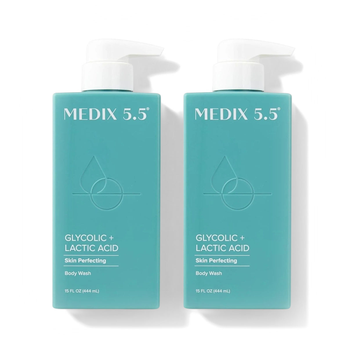 Medix 5.5 Glycolic + Lactic Acid Body Wash 444 ml - Pack of 2