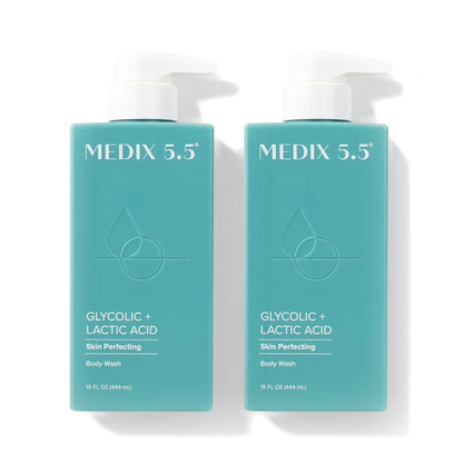 Medix 5.5 Glycolic + Lactic Acid Body Wash 444 ml - Pack of 2