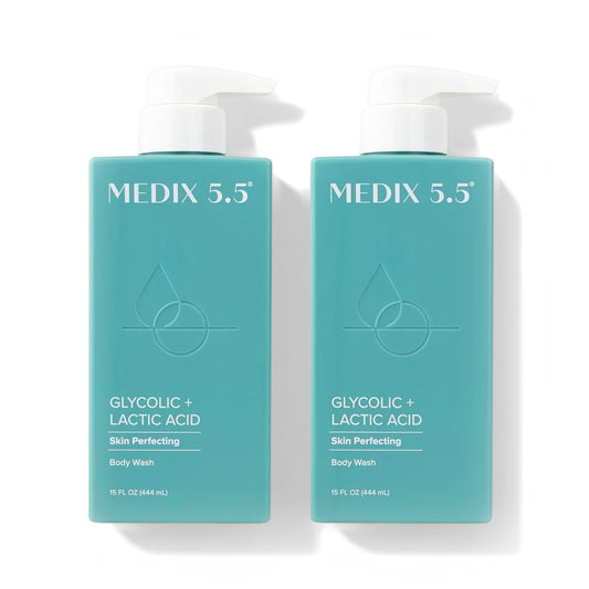 Medix 5.5 Glycolic + Lactic Acid Body Wash 444 ml - Pack of 2
