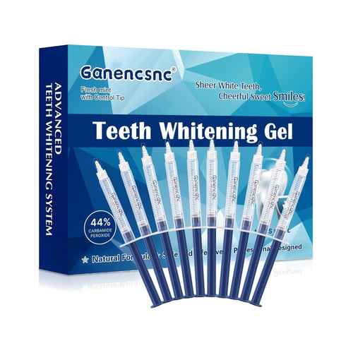 Ganencsnc Teeth Whitening Gel Refill Syringes 44% Carbamide Peroxide 10 x 3 ml