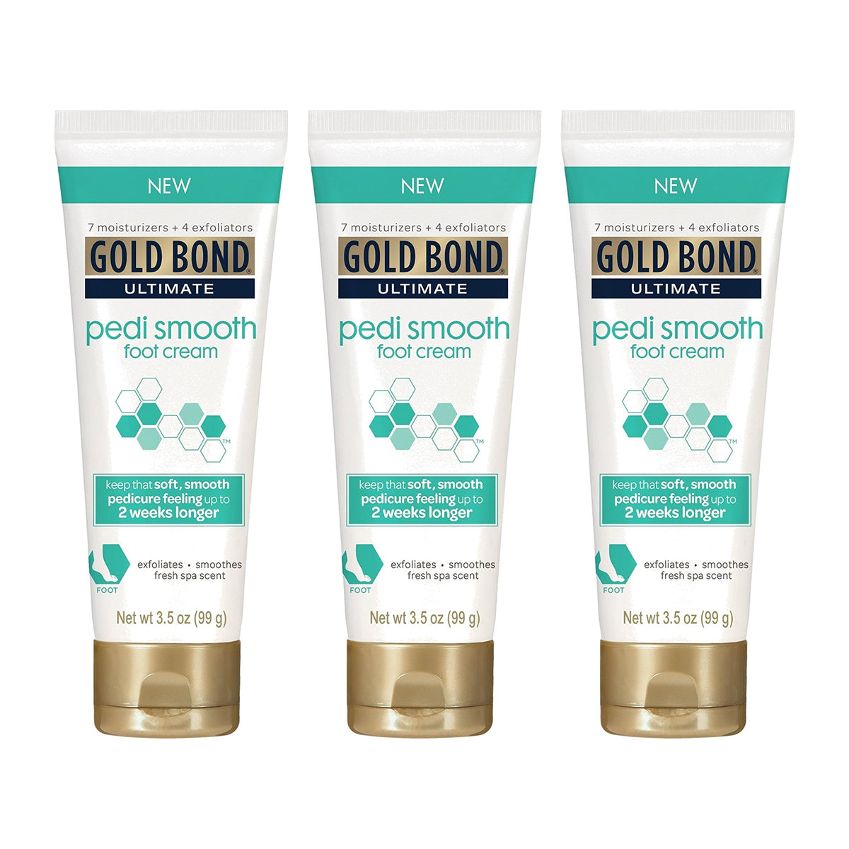 Gold Bond Pedi Smooth Foot Cream, 99 g (3.5 oz), Pack of 3