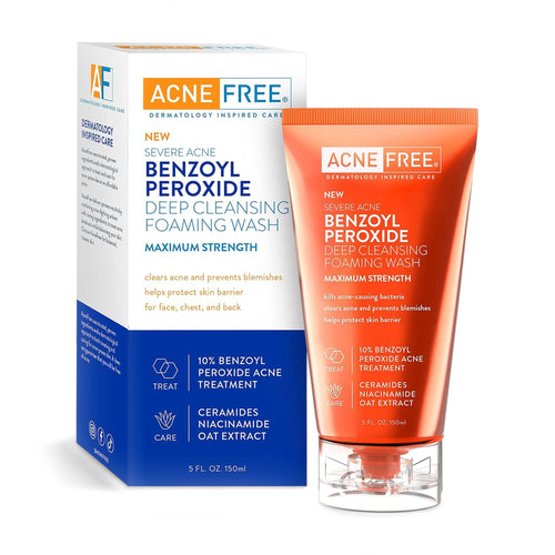 AcneFree Deep Cleansing Foaming Wash 10% Benzoyl Peroxide 5 oz