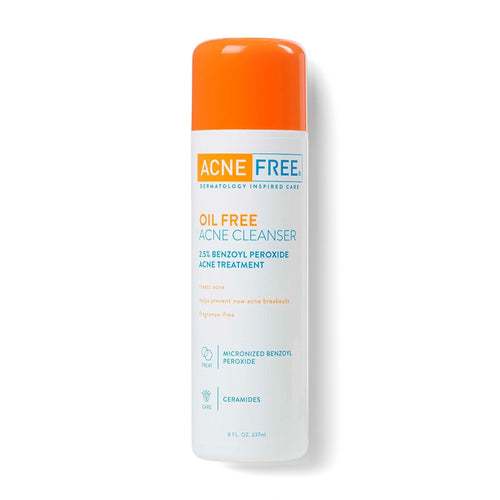 AcneFree Oil Free Acne Cleanser 2.5% Benzoyl Peroxide 237 ml