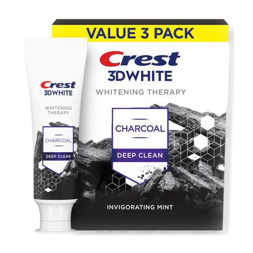 Crest 3D White Charcoal Whitening Toothpaste 4.6 oz – Pack of 3