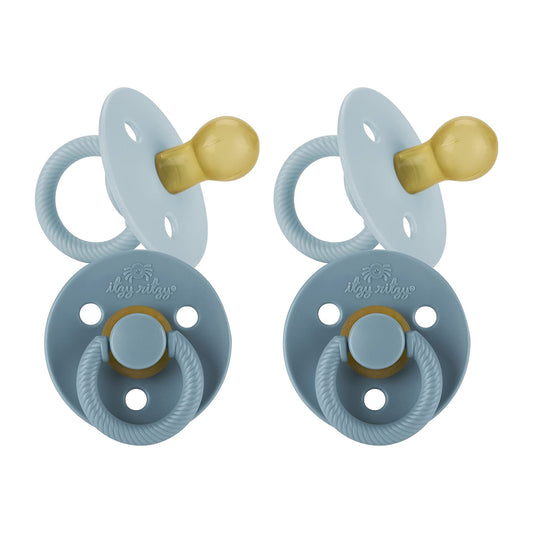 Itzy Ritzy Natural Rubber Dummies 0-6 Months, Set of 2, Harbor & Coast
