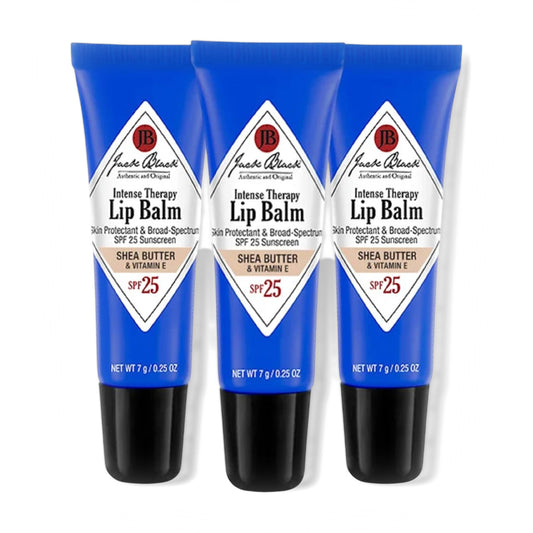Jack Black Intense Therapy Lip Balm SPF 25 Shea Butter & Vitamin E - pack of 3 tubes