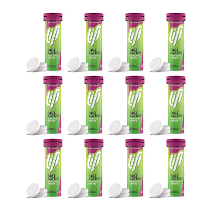 Lift Glucose Chewable Tablets, Raspberry, 10 Count, Pack of 12