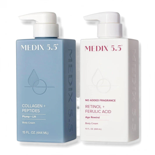 Medix 5.5 Retinol + Collagen Peptide Body Cream Set 444 ml (15 fl oz) Each