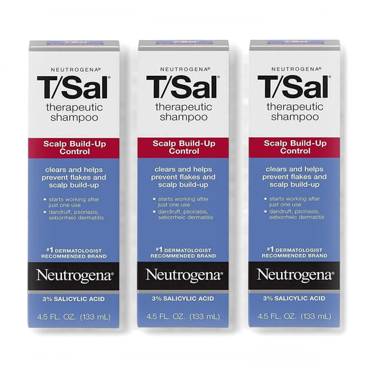 Neutrogena T/Sal Shampoo 3% Salicylic Acid 4.5 fl oz (133 ml) - Pack of 3