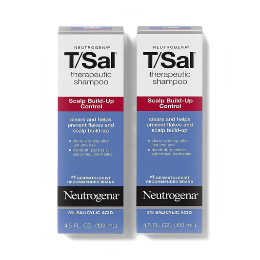 Neutrogena T/Sal Shampoo 3% Salicylic Acid 4.5 fl oz (133 ml) - Pack of 2